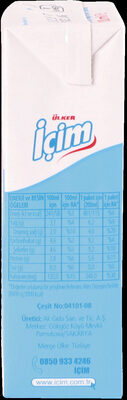 Ülker İçim Doğal Süt 1 Litre